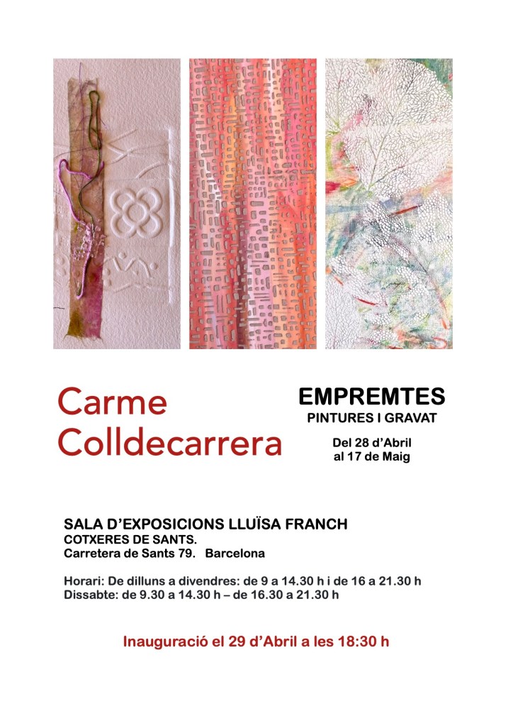 Empremtes del 29/4 al 17/5 Cotxeres de&nbsp;Sants.